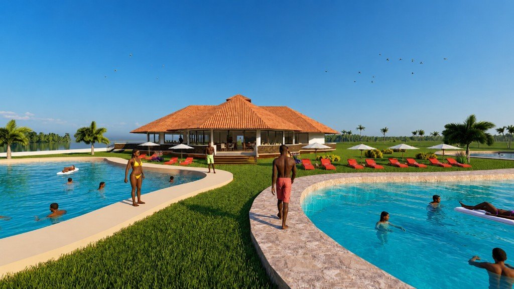 Ovu Lake Resort — lakefront and boat dock