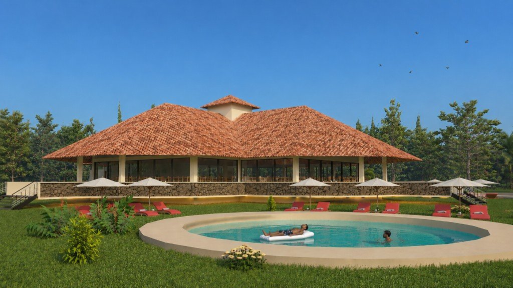 Ovu Lake Resort — pool pavilion